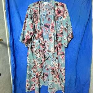 LuLaRoe Whimsical Floral Cottagecore  Sheer Cardigan Medium Romantic